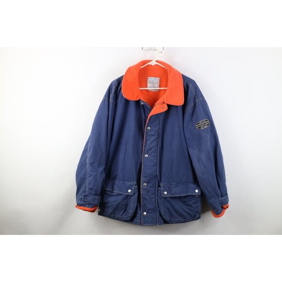 Vtg 90s American Eagle Outfitters Mens Large Spell Out Fleece Lined Chore Jacket